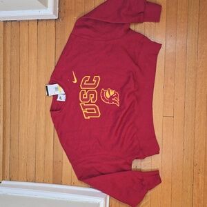 NWT, Nike, USC Trojans, Oversized Cropped Crewneck Sweatshirt, Women's S